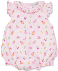 Kissy Kissy Fruit Fiesta Pink Bubble> Rompers|Dresses + Bubbles