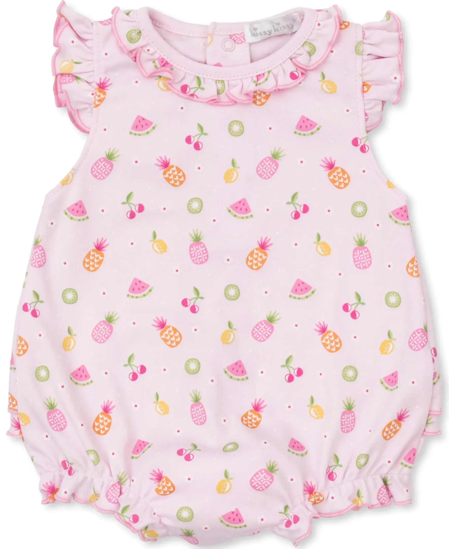 Kissy Kissy Fruit Fiesta Pink Bubble> Rompers|Dresses + Bubbles