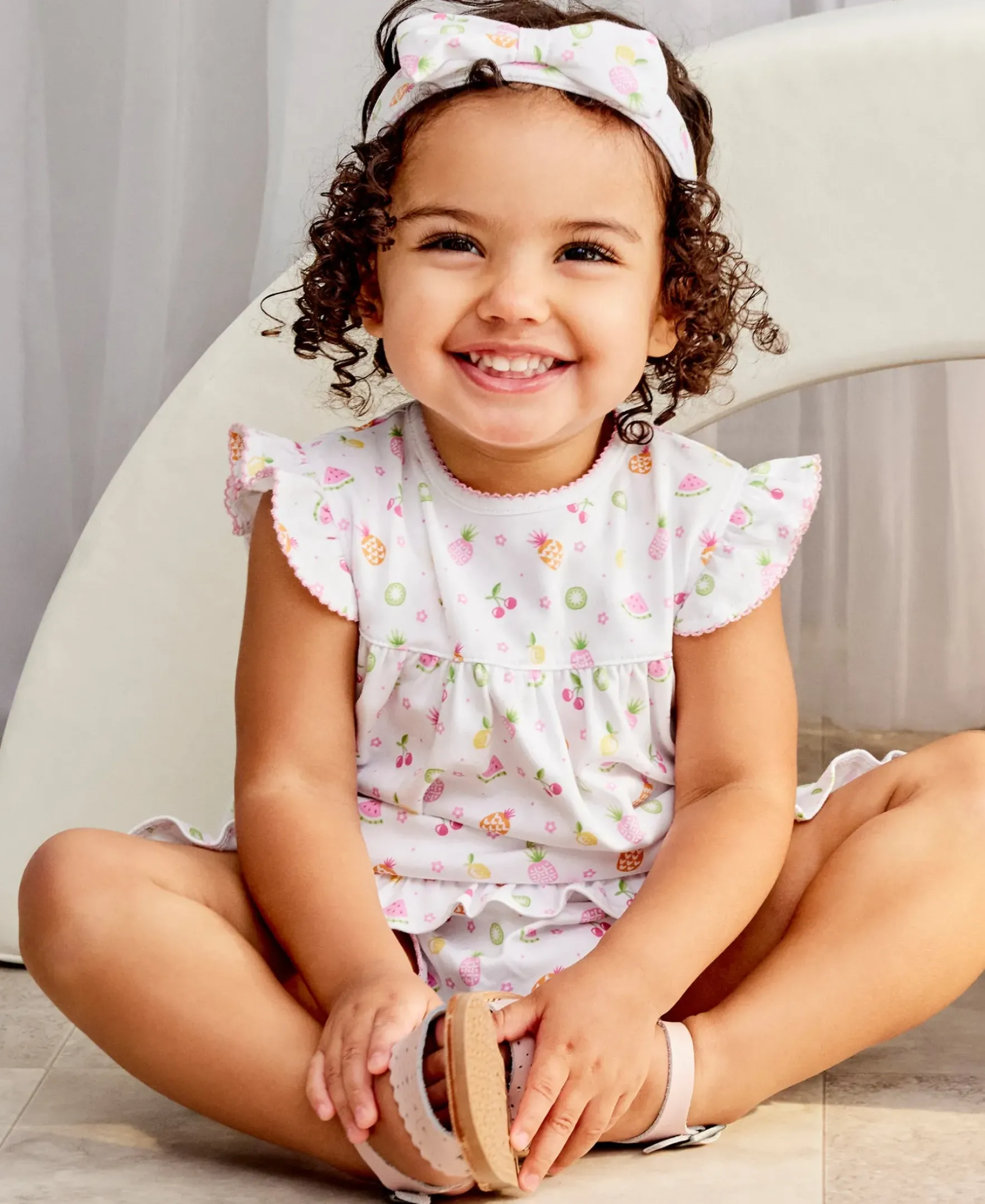 Kissy Kissy Fruit Fiesta White Dress Set> Dresses + Bubbles|White Basics