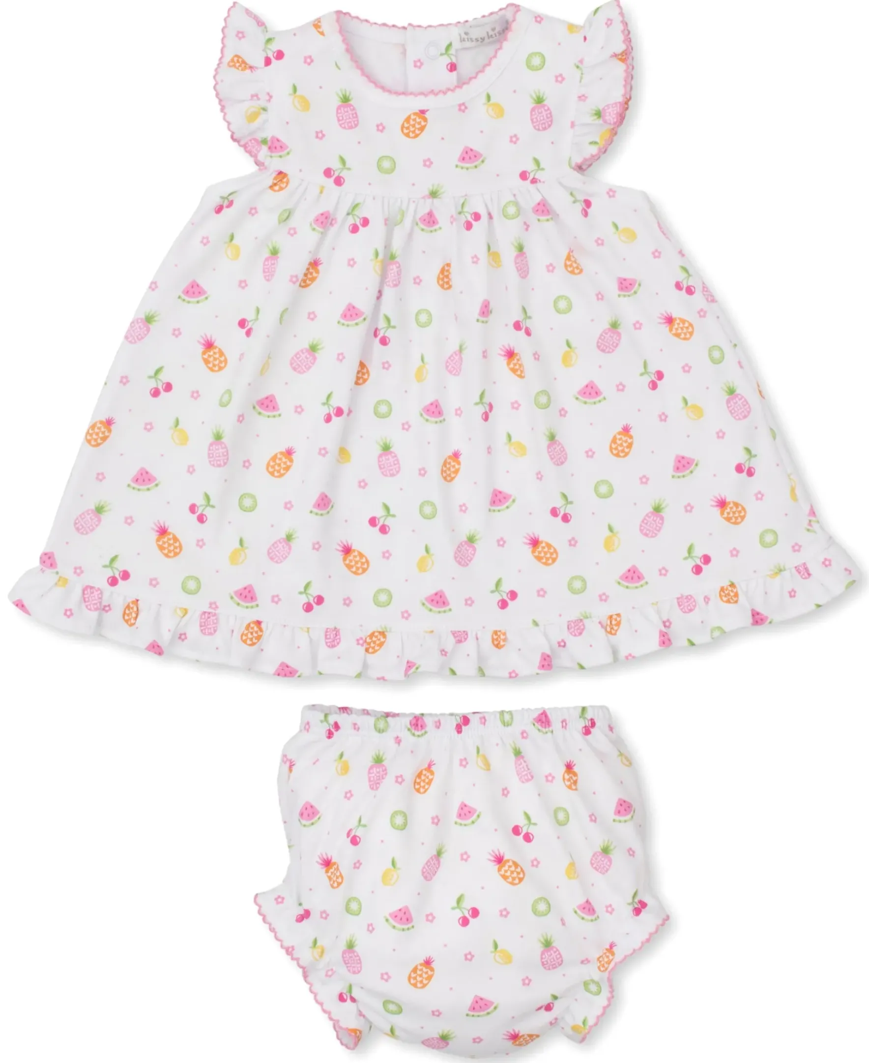 Kissy Kissy Fruit Fiesta White Dress Set> Dresses + Bubbles|White Basics