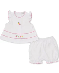 Kissy Kissy Fruit Fiesta White Sunsuit Set> White Basics