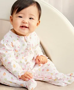 Kissy Kissy Fruit Fiesta White Zip Footie> Footies|Pajamas