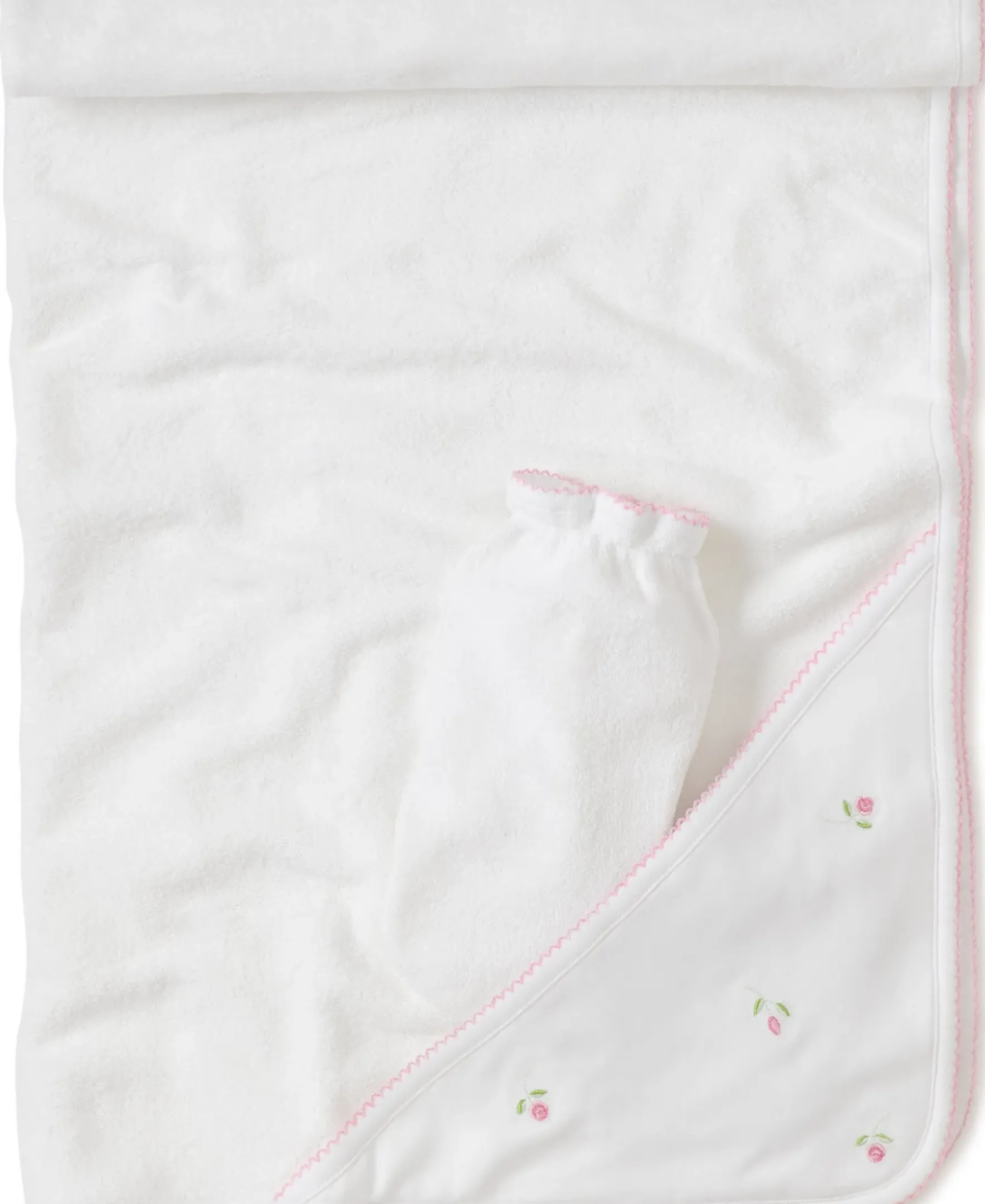 Kissy Kissy Garden Roses Hooded Towel with Mitt> Hooded Bath Towels|Classic Collections