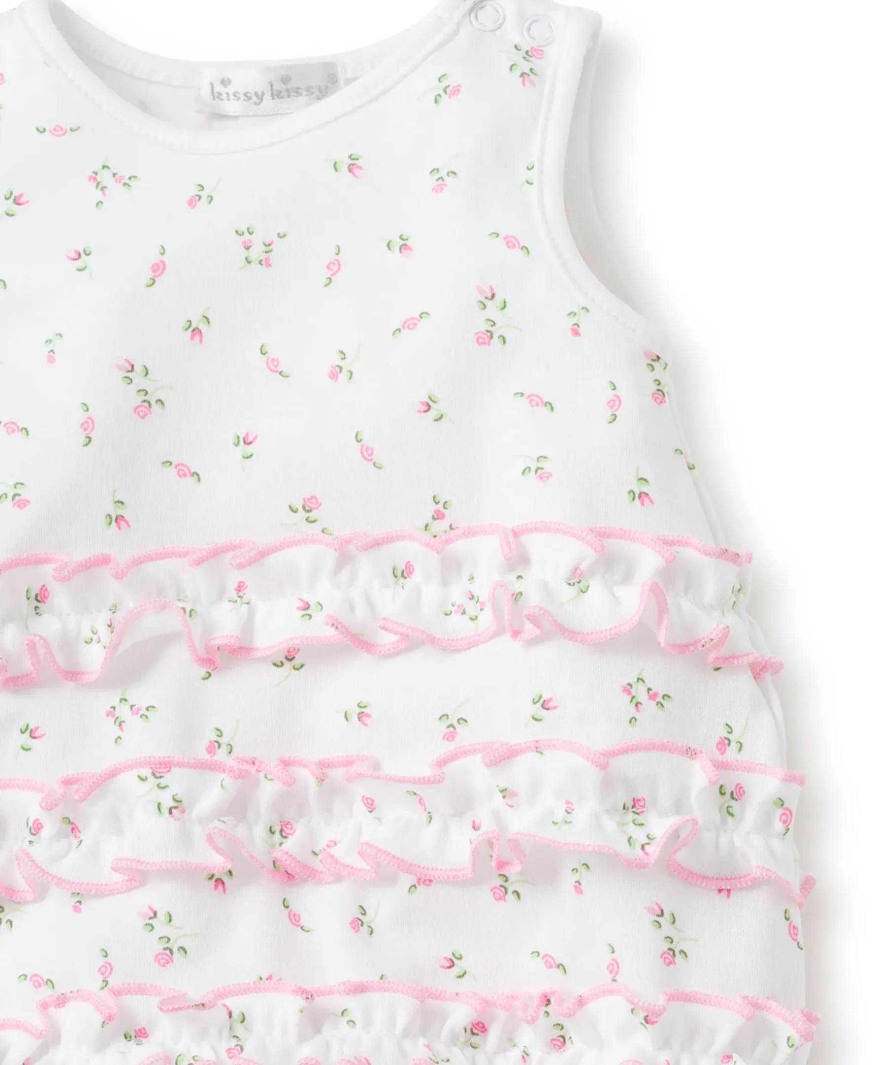Kissy Kissy Garden Roses Ruffle Bubble> Rompers|Dresses + Bubbles