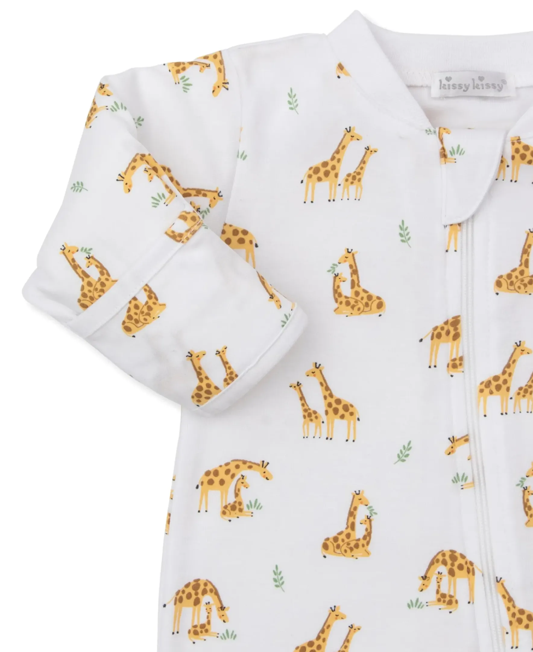 Kissy Kissy Giraffe Duo Zip Footie> Footies|Pajamas