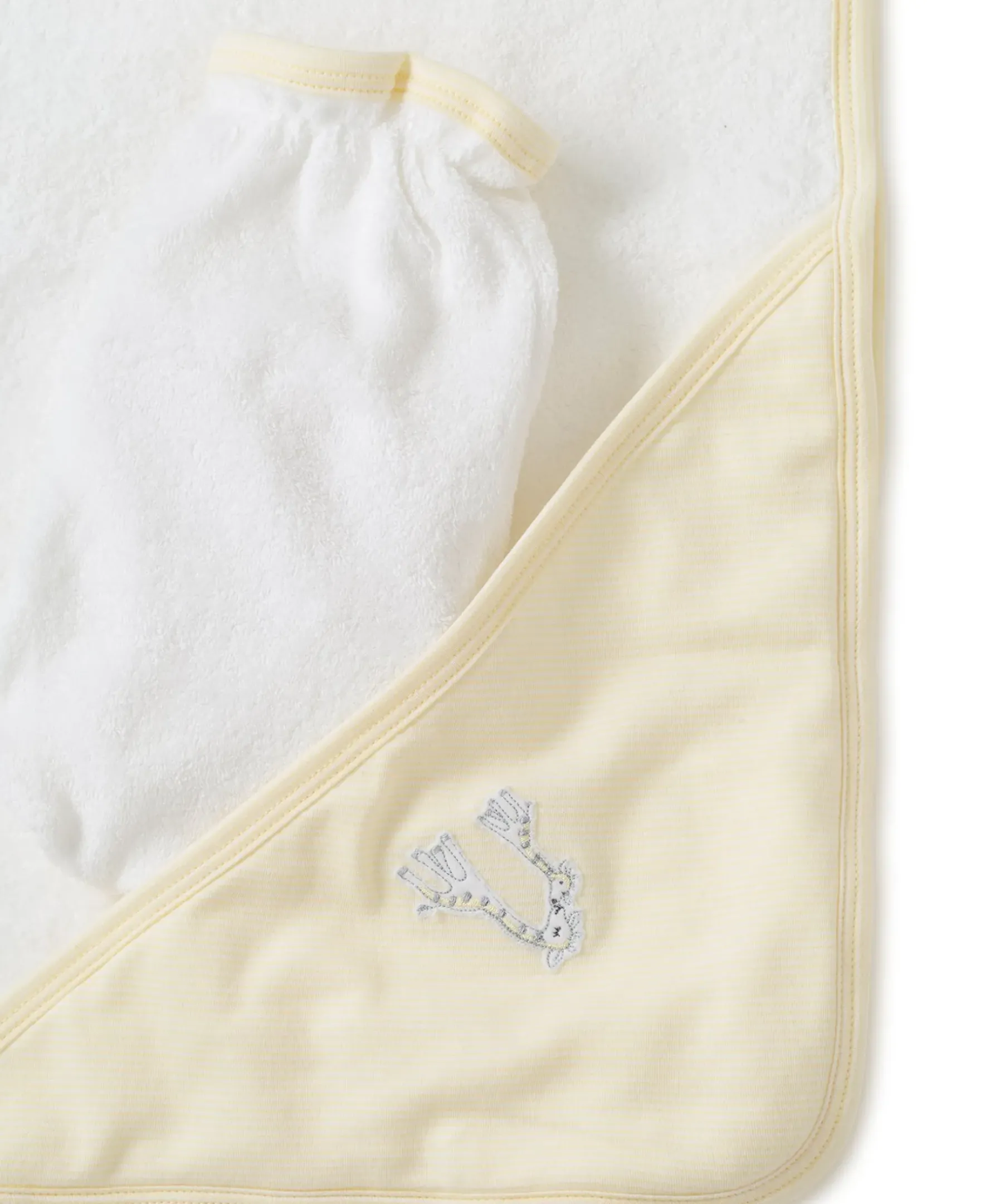 Kissy Kissy Giraffe Generations Stripe Hooded Towel & Mitt Set> Hooded Bath Towels|Classic Collections