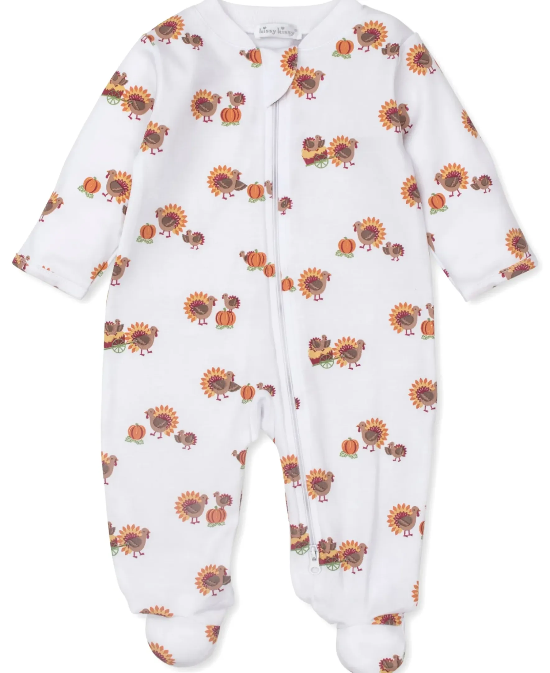 Kissy Kissy Gobble Gobble Zip Footie & Hat Set> Hats|Footies