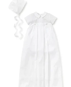 Kissy Kissy Graham Christening Convertible Gown & Hat Set> Hats|Convertible Gowns