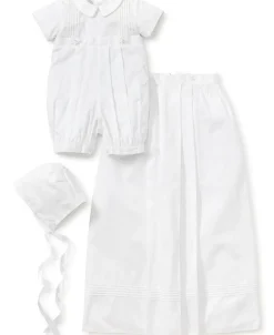 Kissy Kissy Graham Christening Convertible Gown & Hat Set> Hats|Convertible Gowns