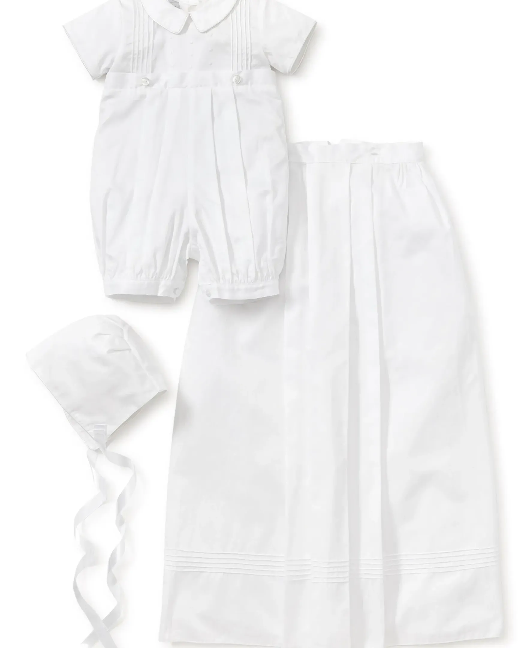 Kissy Kissy Graham Christening Convertible Gown & Hat Set> Hats|Convertible Gowns