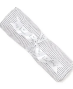Kissy Kissy Gray Kissy Essentials Stripe Blanket> Blankets|Classic Collections