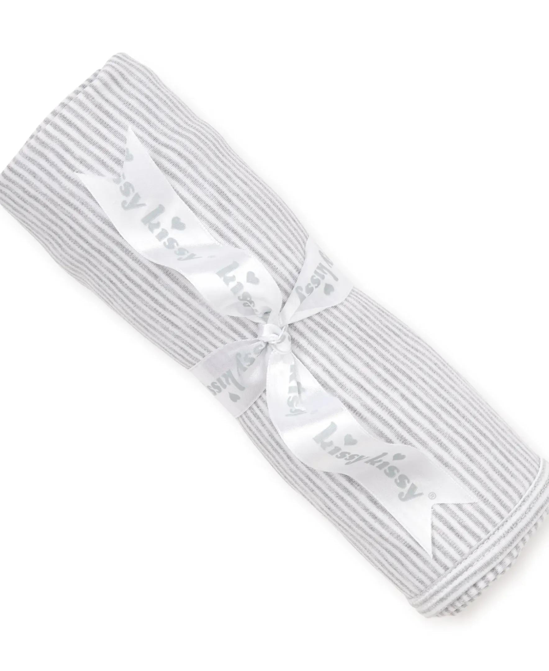 Kissy Kissy Gray Kissy Essentials Stripe Blanket> Blankets|Classic Collections