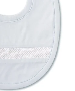 Kissy Kissy Hand Smocked CLB Charmed Blue Bib> Bibs|Smocking + Hand Embroidery