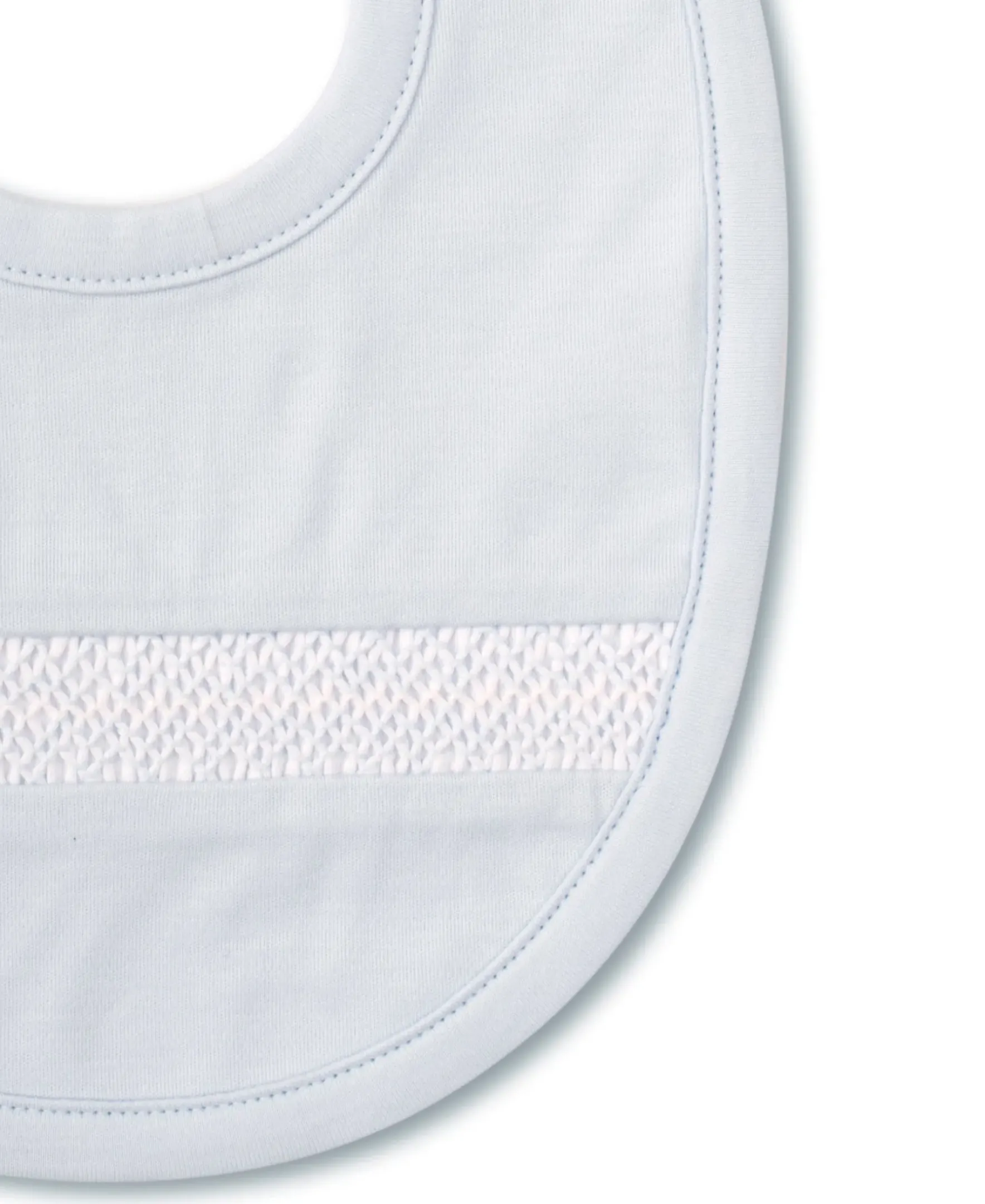 Kissy Kissy Hand Smocked CLB Charmed Blue Bib> Bibs|Smocking + Hand Embroidery