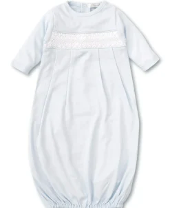 Kissy Kissy Hand Smocked CLB Charmed Blue Sack Gown> Smocking + Hand Embroidery|Classic Collections