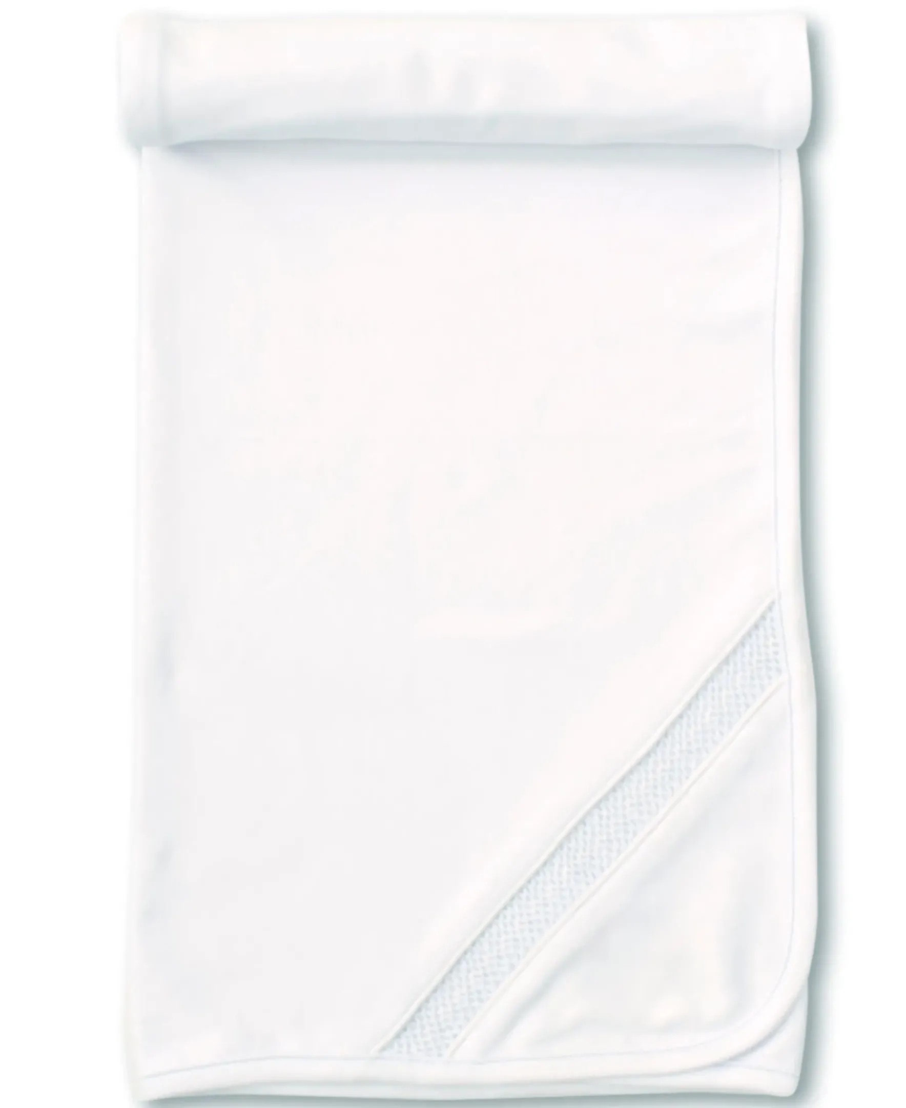 Kissy Kissy Hand Smocked CLB Charmed White/Blue Blanket> Blankets|Smocking + Hand Embroidery