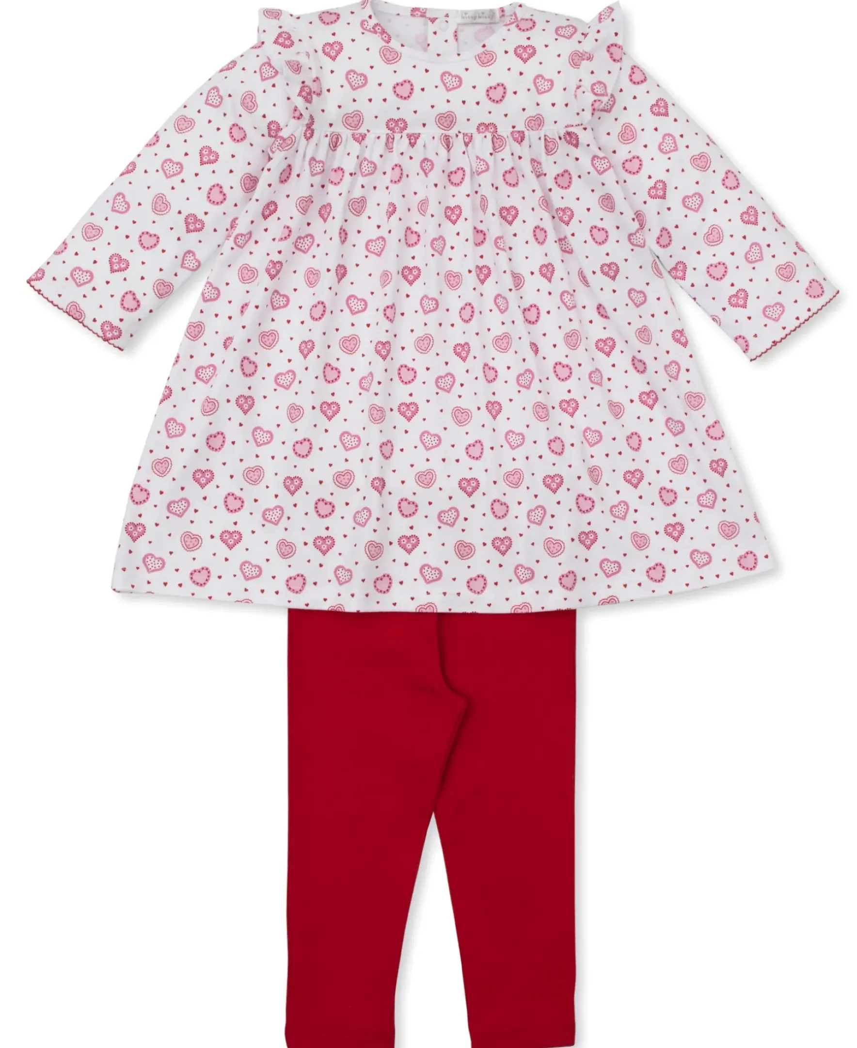 Kissy Kissy Heartfelt Hearts Toddler Dress Set>Kids Dresses|Dresses + Bubbles