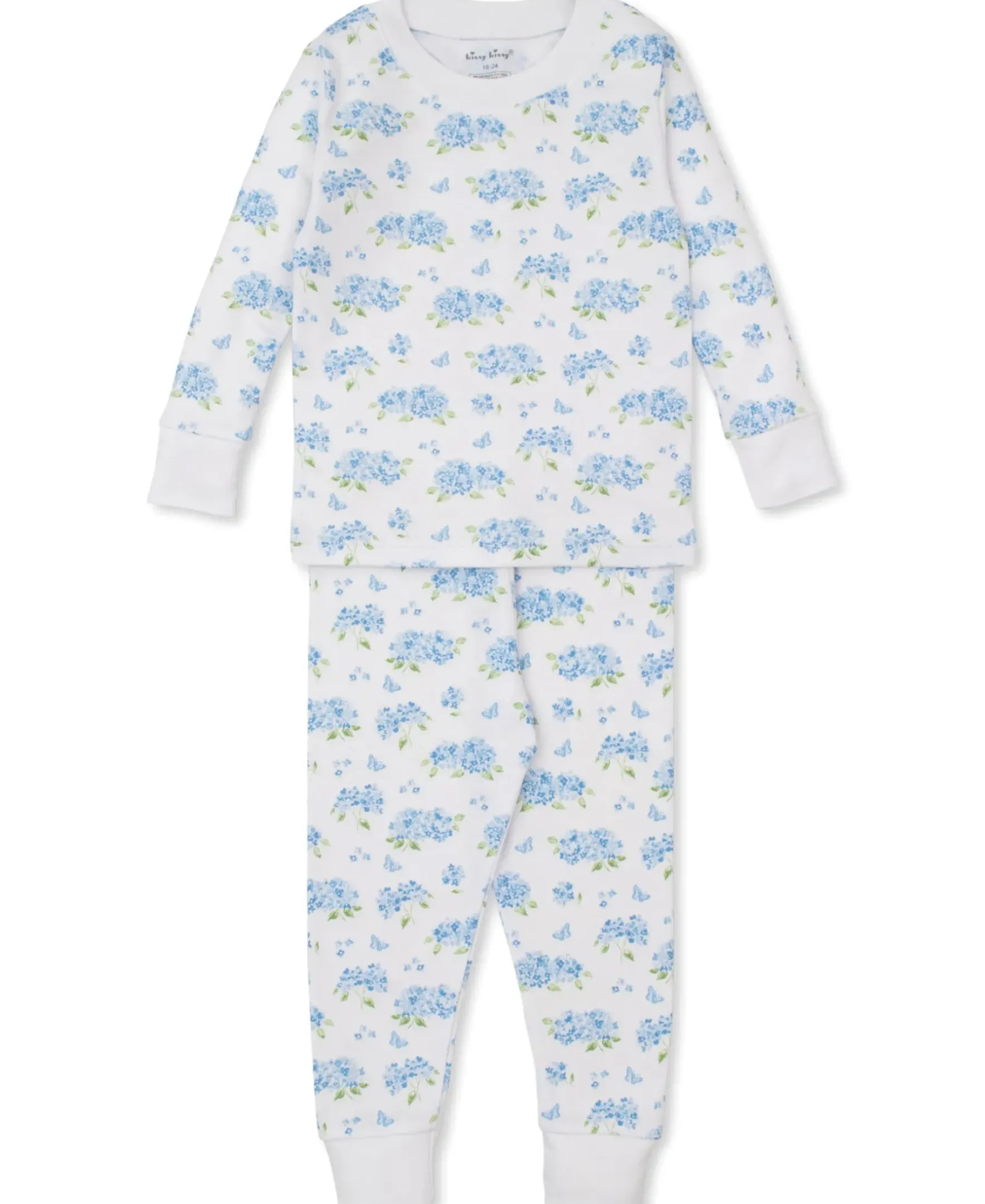Kissy Kissy Heavenly Hydrangeas Blue Toddler Pajama Set>Kids Pajamas|Pajamas