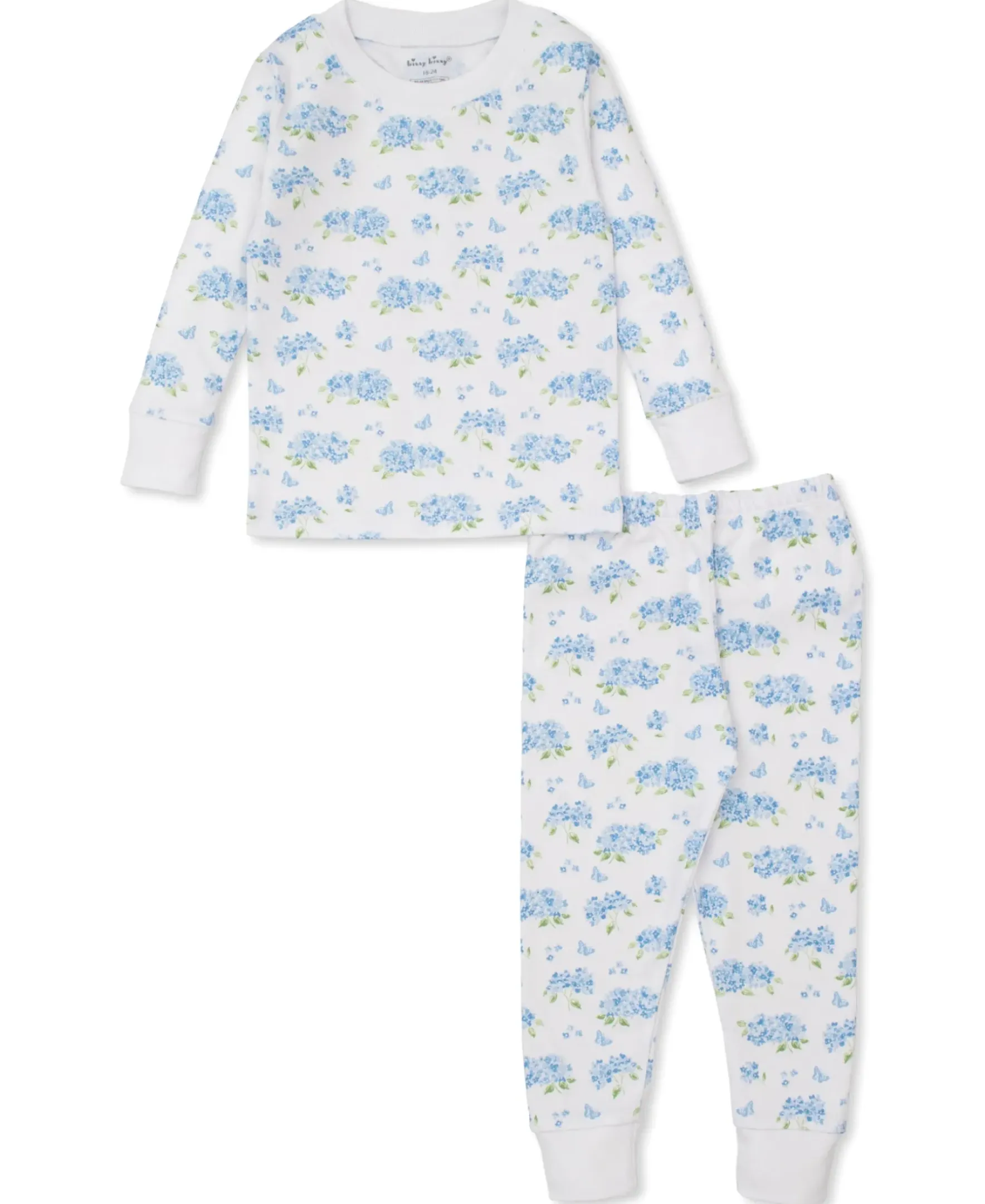 Kissy Kissy Heavenly Hydrangeas Blue Toddler Pajama Set>Kids Pajamas|Pajamas