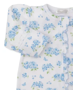 Kissy Kissy Heavenly Hydrangeas Blue Zip Footie><noscript><img width=
