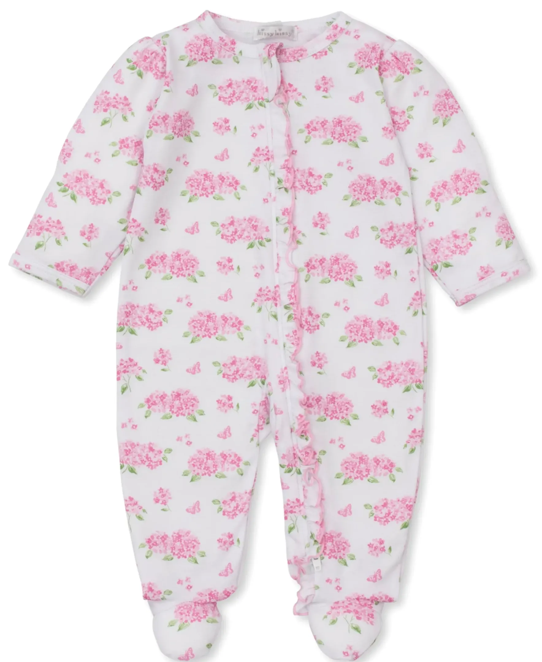 Kissy Kissy Heavenly Hydrangeas Zip Footie> Footies|Pajamas