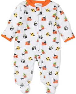 Kissy Kissy Hello Halloween Zip Footie & Hat Set><noscript><img width=