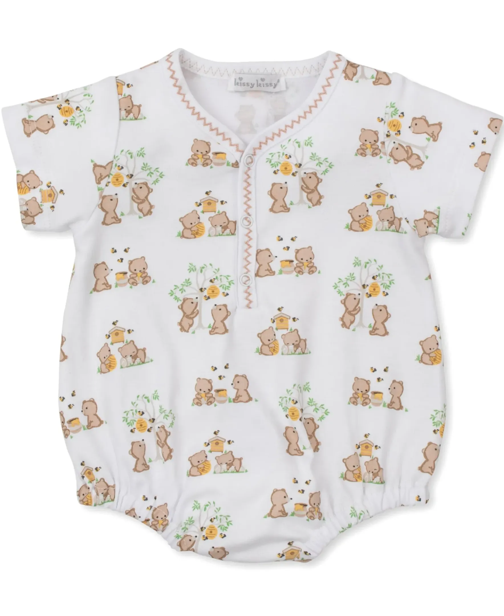 Kissy Kissy Honey Bear Cubs Bubble> Rompers|Dresses + Bubbles