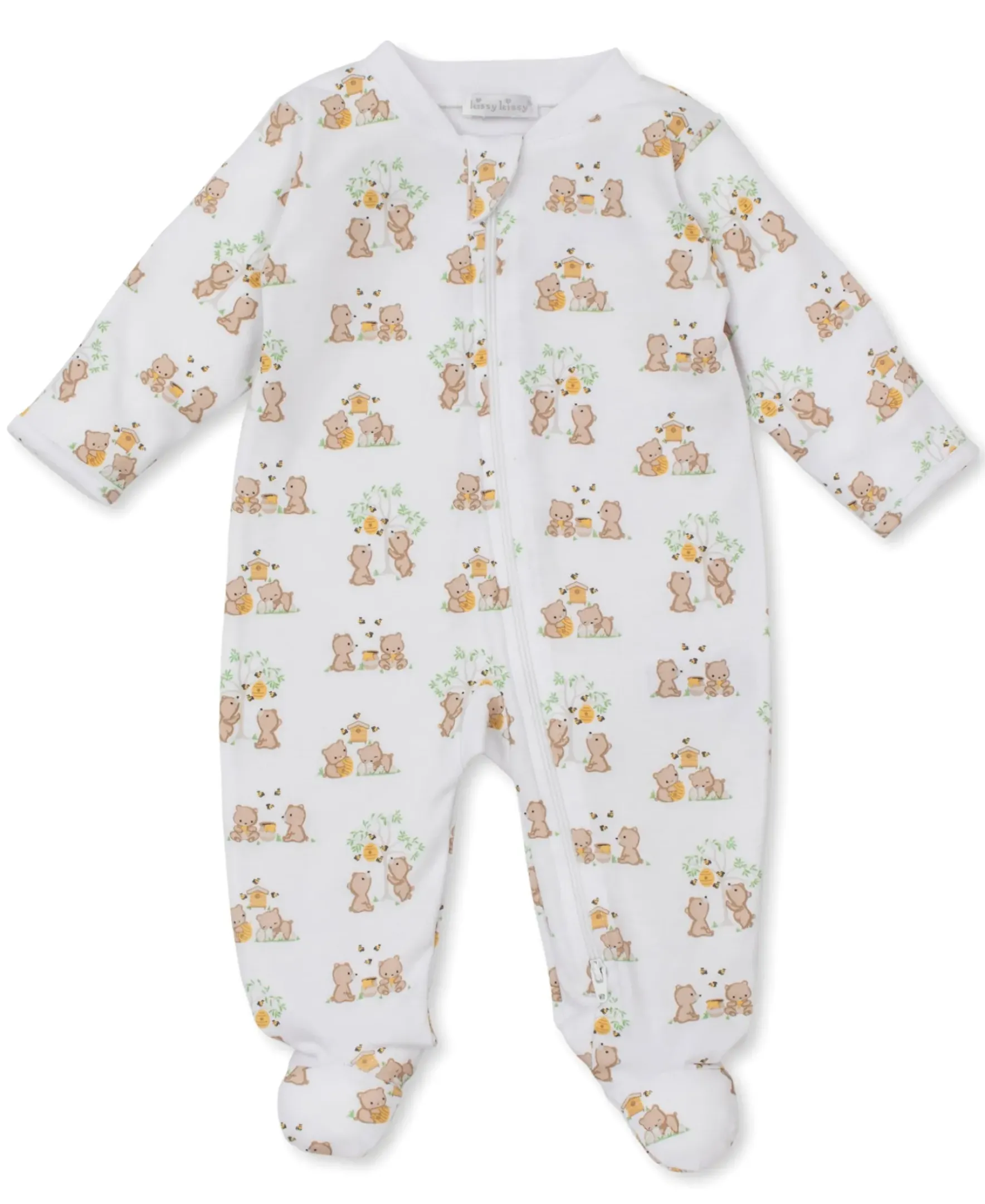 Kissy Kissy Honey Bear Cubs Zip Footie> Footies|Pajamas