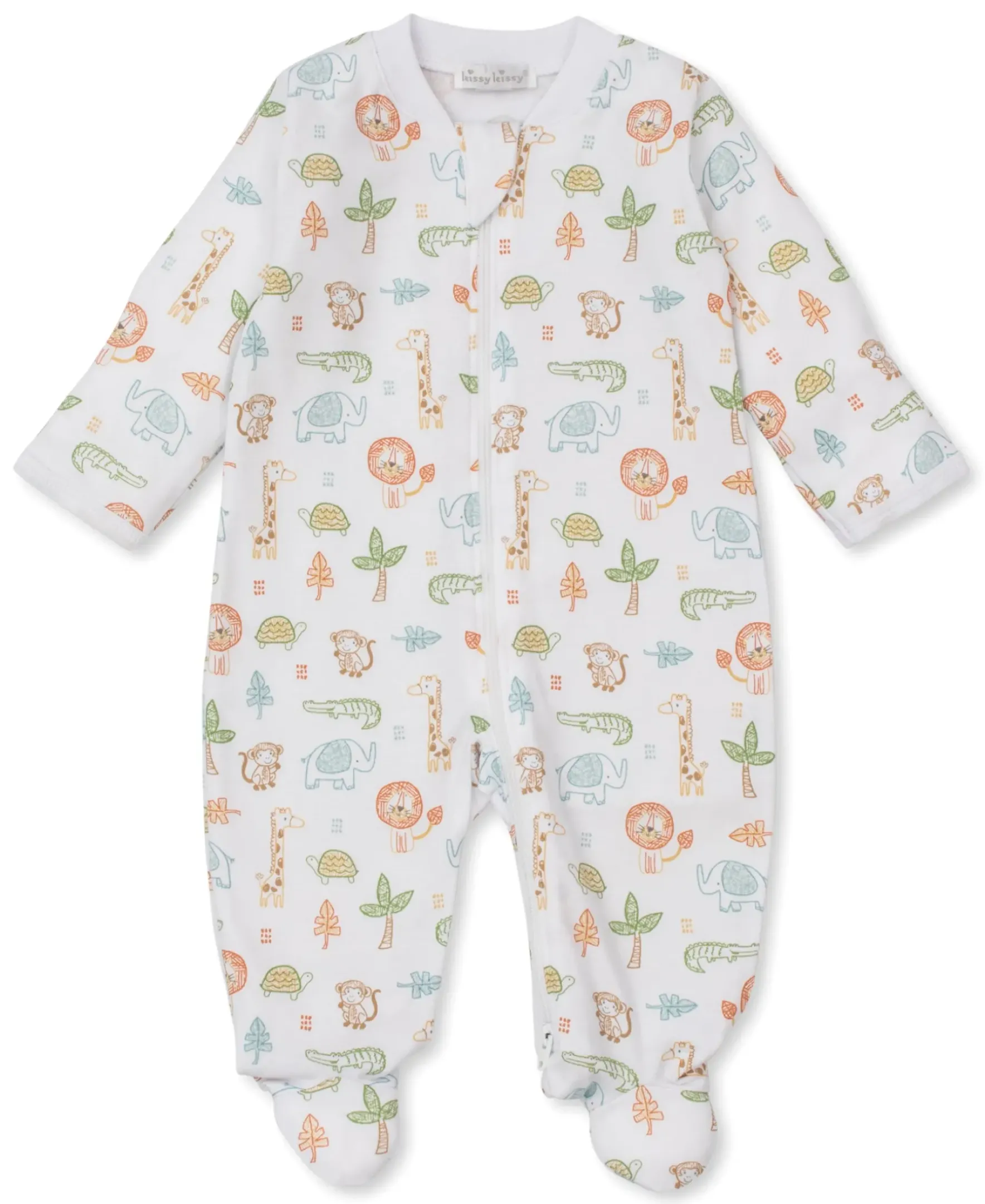 Kissy Kissy Jungle Adventure Zip Footie> Footies|Pajamas