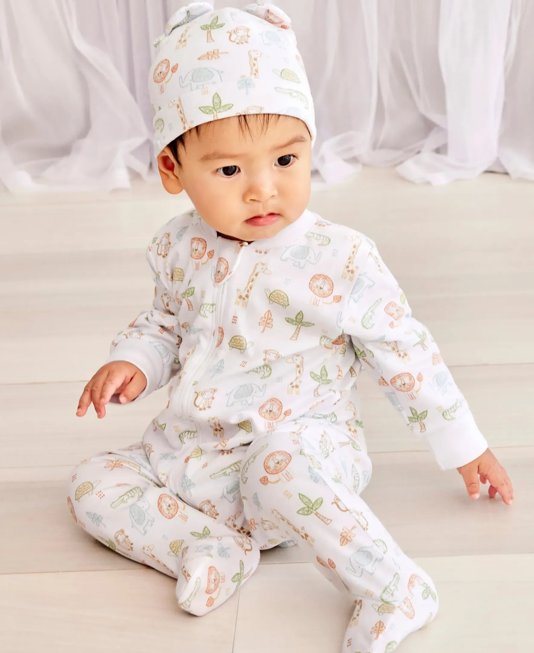 Kissy Kissy Jungle Adventure Zip Footie> Footies|Pajamas