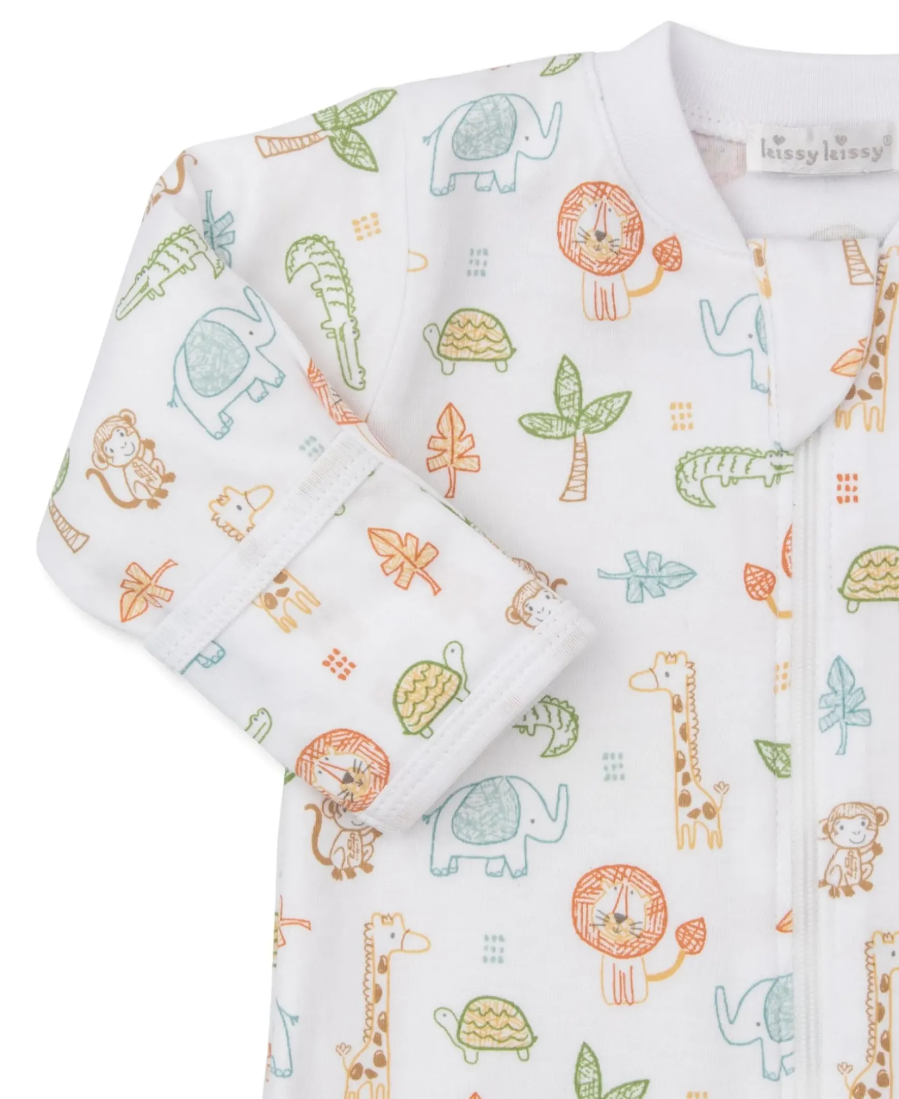 Kissy Kissy Jungle Adventure Zip Footie> Footies|Pajamas