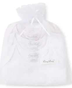 Kissy Kissy Kissy Dots Pink 3 Pack Bodysuit Set> Bodysuits|Multipacks + Sets