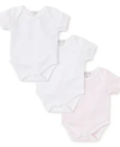 Kissy Kissy Kissy Dots Pink 3 Pack Bodysuit Set> Bodysuits|Multipacks + Sets
