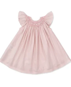 Kissy Kissy Kissy Elegance Hand Smocked Woven Dress> Dresses + Bubbles|Smocking + Hand Embroidery