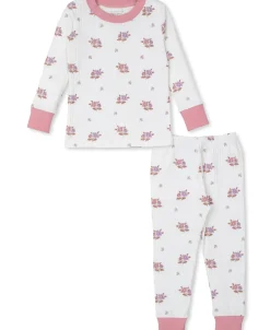 Kissy Kissy Kissy Love Abloom Ribbed Toddler Pajama Set>Kids Pajamas|Pajamas