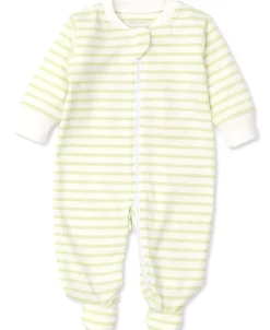 Kissy Kissy Kissy Love Basics Stripes Zip Footie> Footies|Pajamas