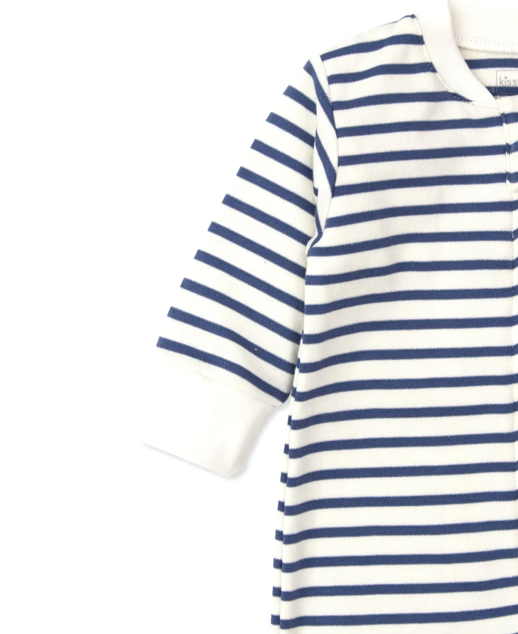 Kissy Kissy Kissy Love Basics Stripes Zip Footie> Footies|Pajamas