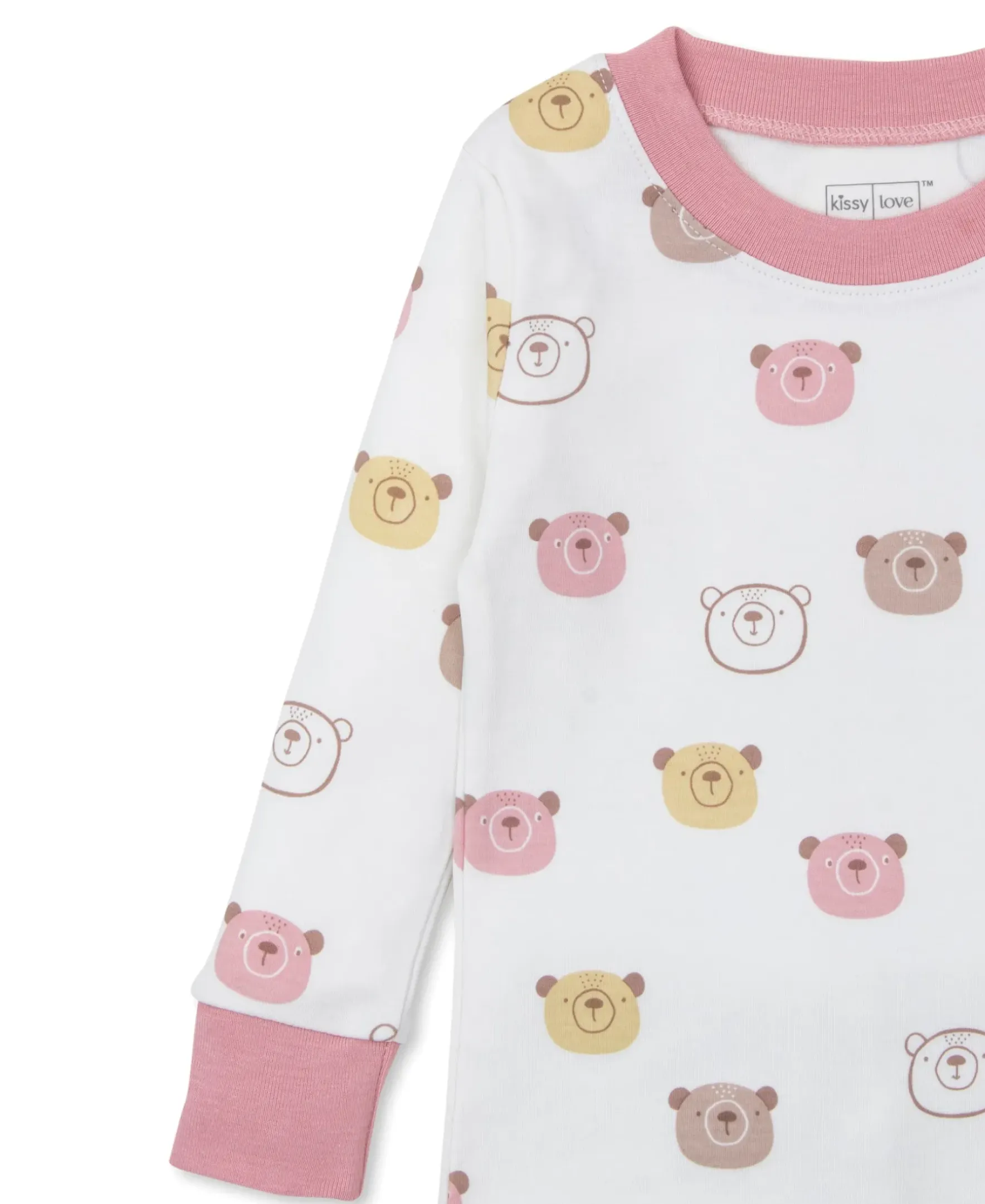 Kissy Kissy Kissy Love Bear Talk Pink Toddler Pajama Set>Kids Pajamas|Pajamas
