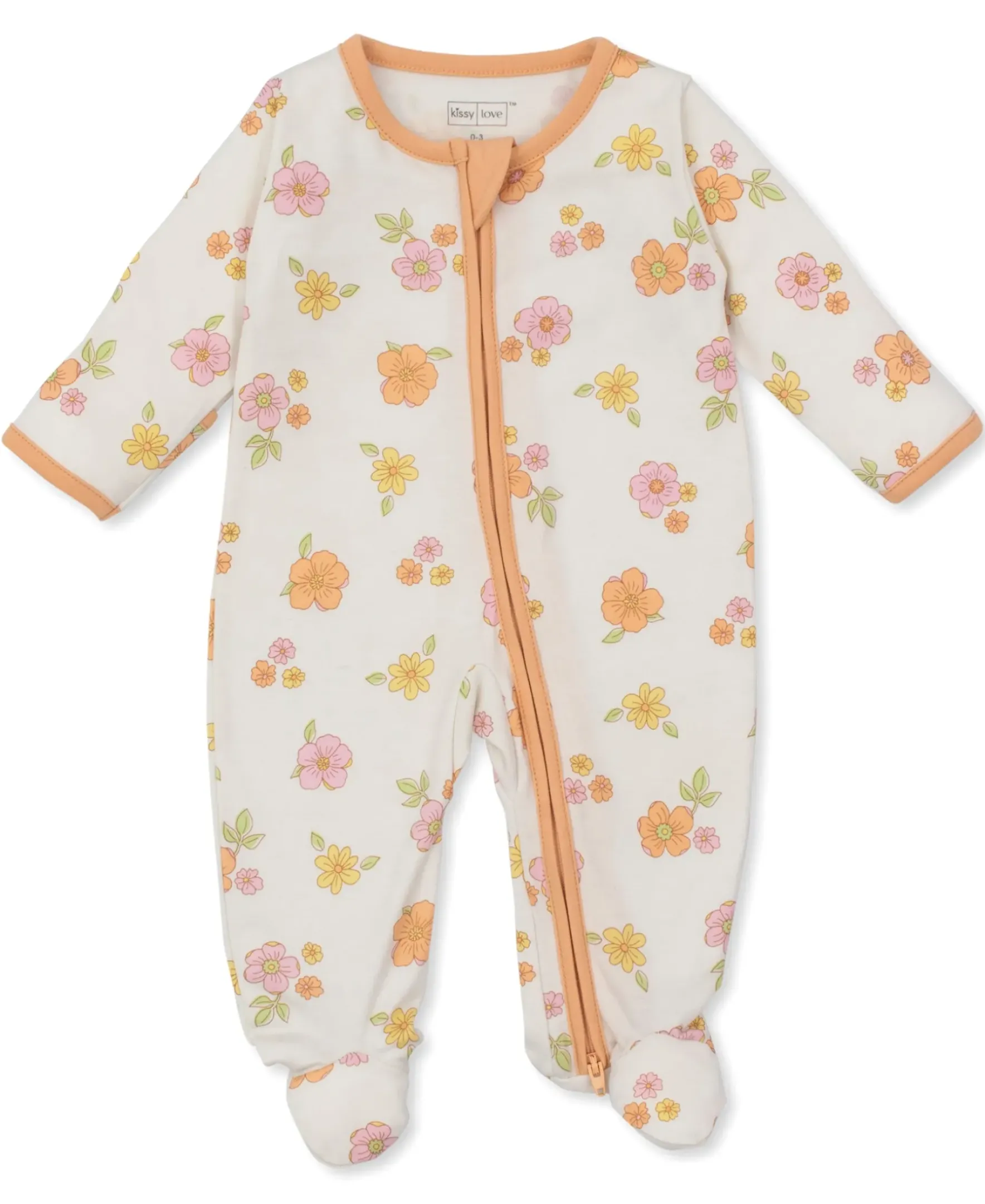 Kissy Kissy Kissy Love Blushing Blossoms Zip Footie> Footies|Pajamas