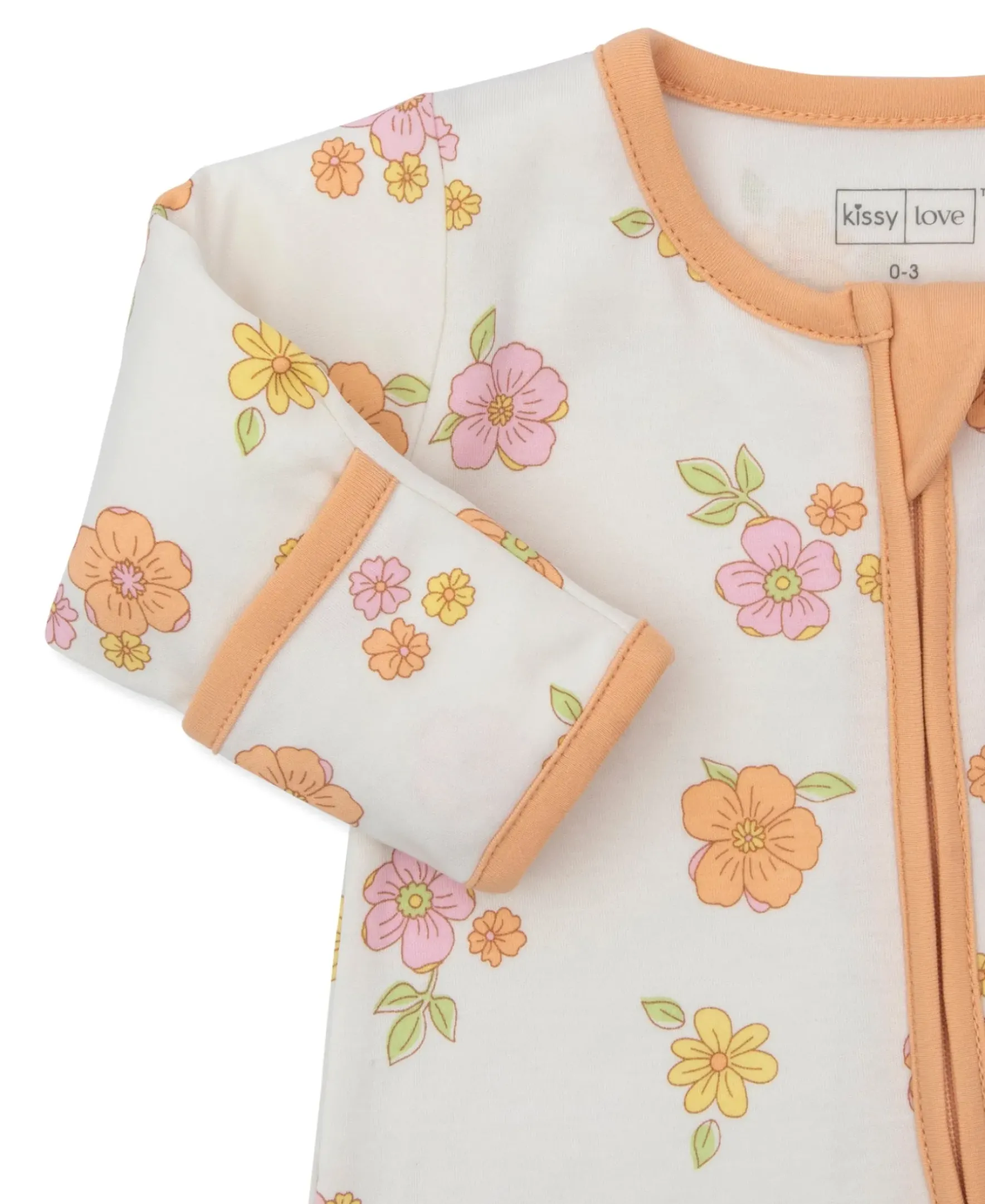 Kissy Kissy Kissy Love Blushing Blossoms Zip Footie> Footies|Pajamas