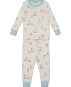 Kissy Kissy Kissy Love Bunny Buddies Blue Toddler Pajama Set>Kids Pajamas|Pajamas
