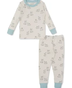Kissy Kissy Kissy Love Bunny Buddies Blue Toddler Pajama Set>Kids Pajamas|Pajamas