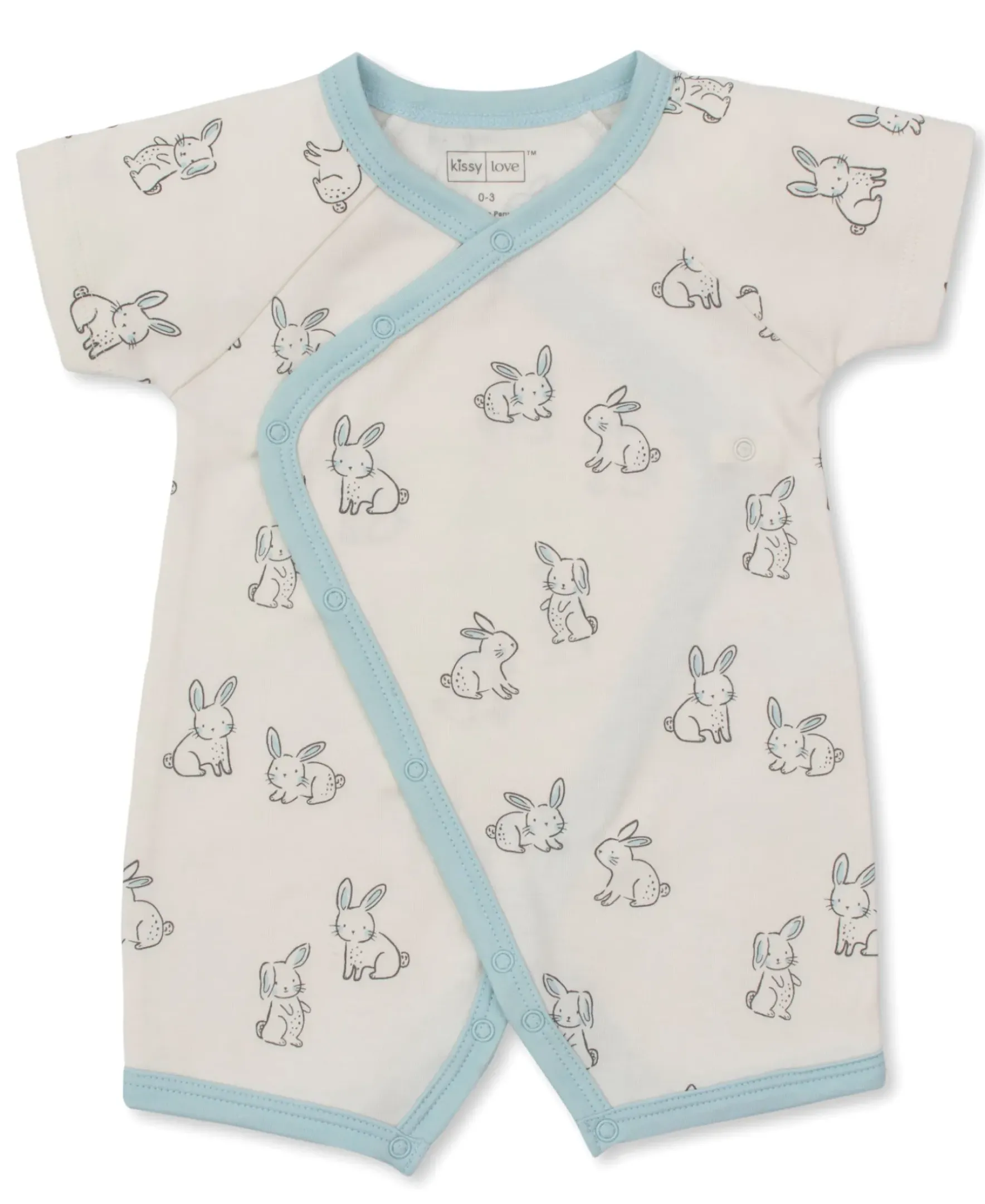 Kissy Kissy Kissy Love Bunny Buddies Blue Short Playsuit> Playsuits|Rompers