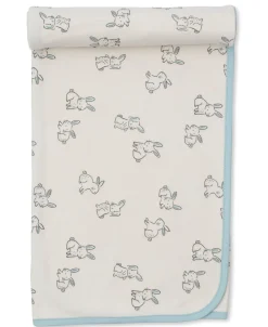 Kissy Kissy Kissy Love Bunny Buddies Blue Blanket> Blankets