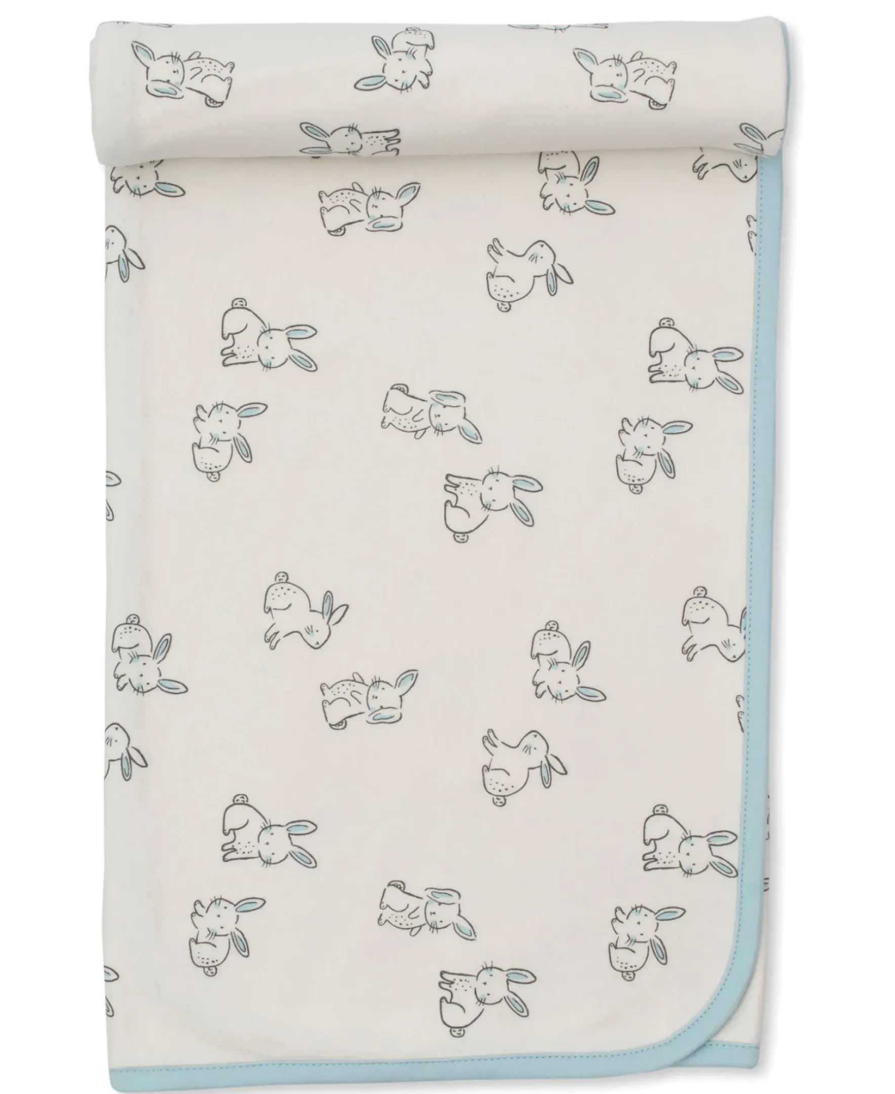 Kissy Kissy Kissy Love Bunny Buddies Blue Blanket> Blankets