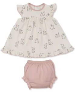 Kissy Kissy Kissy Love Bunny Buddies Pink Dress Set> Dresses + Bubbles