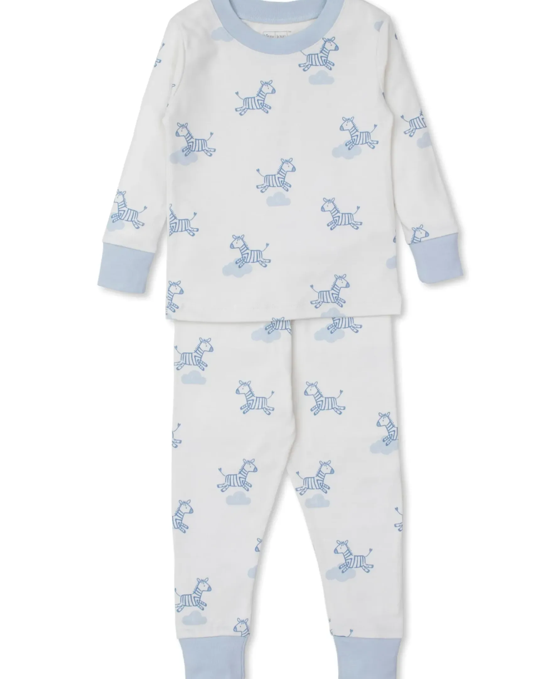 Kissy Kissy Kissy Love Dreamy Zebras Blue Toddler Pajama Set>Kids Pajamas|Pajamas