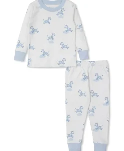 Kissy Kissy Kissy Love Dreamy Zebras Blue Toddler Pajama Set>Kids Pajamas|Pajamas