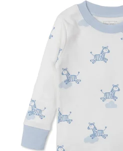 Kissy Kissy Kissy Love Dreamy Zebras Blue Toddler Pajama Set><noscript><img width=
