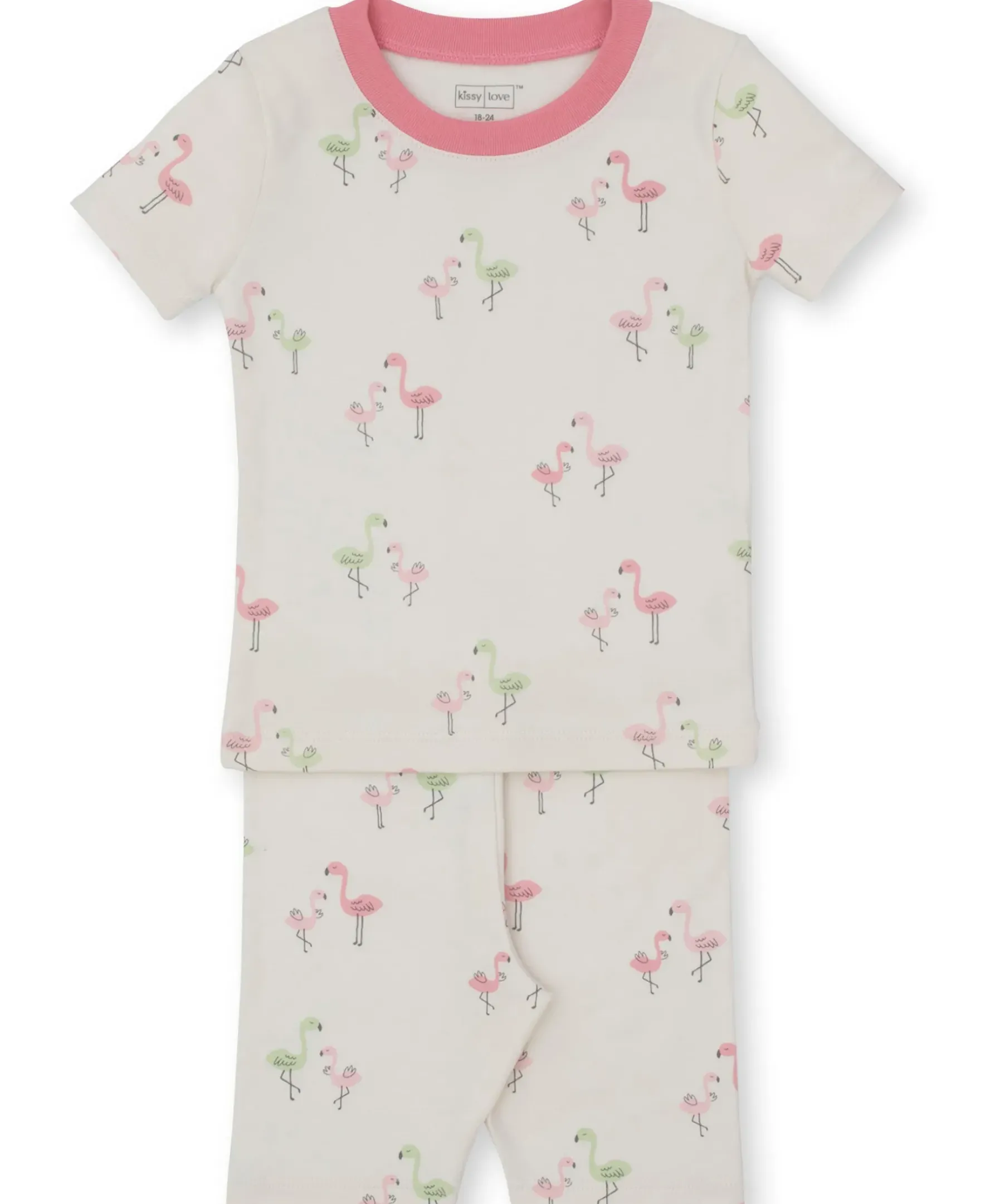 Kissy Kissy Kissy Love Flamingo Love Short Pajama Set> Pajamas